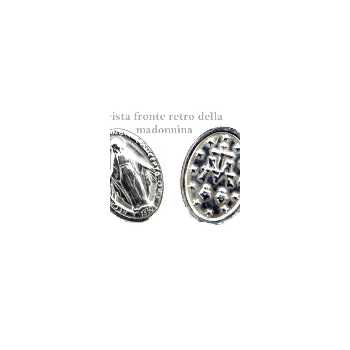 NonSoloArgenti|925 SILVER: Charm complete with clasp featuring an oval and a Madonna figure. Madonna Favor