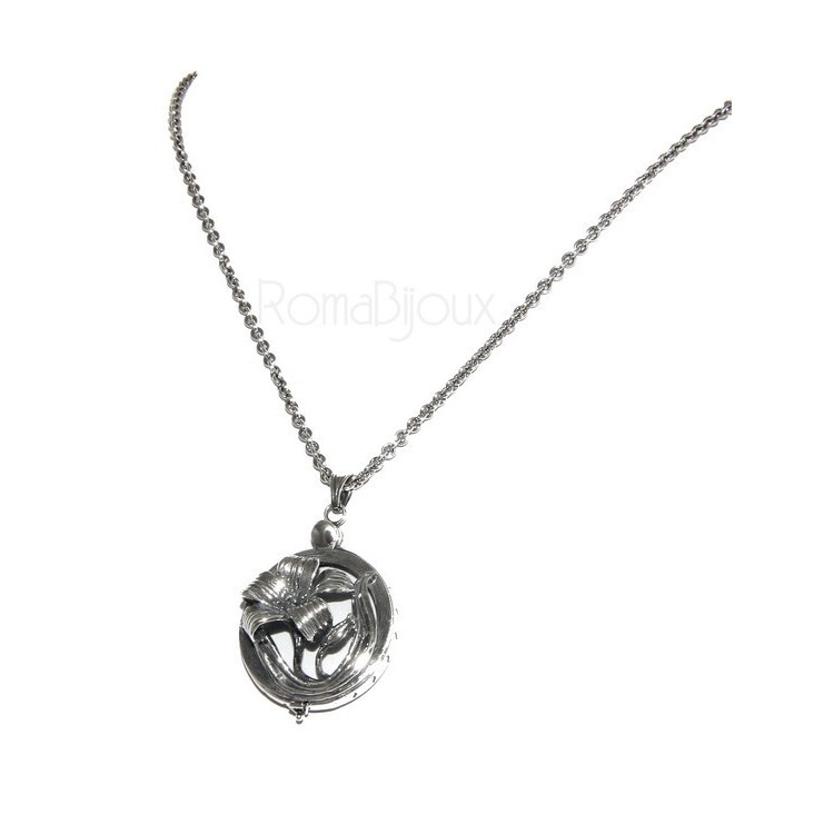 NSA| Lunga collana 3 fili e grande cammeo sardonico con mega perle barocche naturali