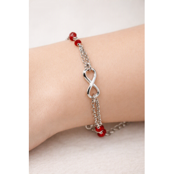 NSA|bracciale infinito amore rosso san valentino marca NALBORI®