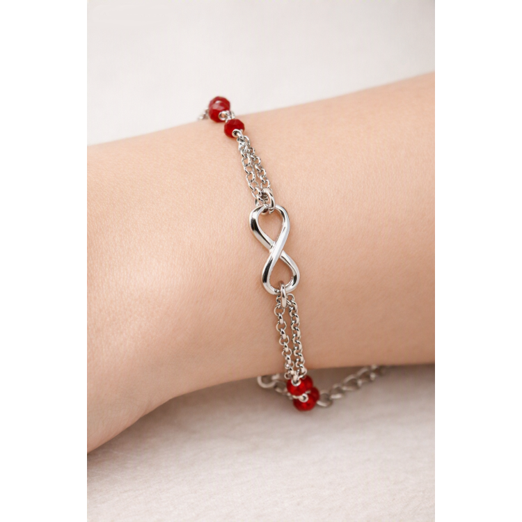NSA|
NALBORI® red Valentine's Day infinity love bracelet