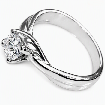 NSA|anello solitario argento 925 zircone da 5 mm taglio brillante misura 11