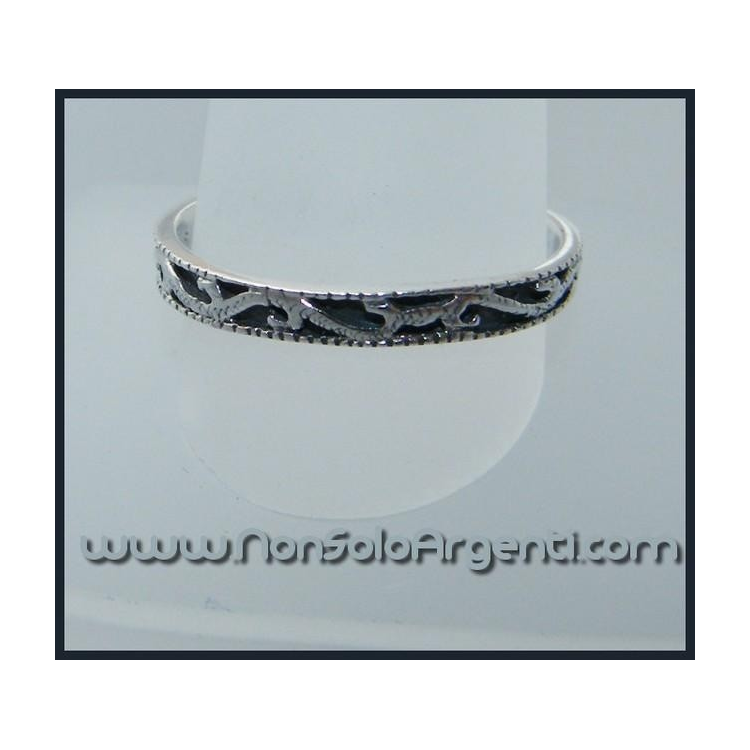 NSA|Anello Argento 925 da uomo : Fascia lavorata mis 21