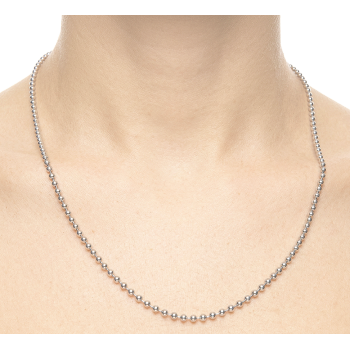 NSA|SILVER 925: Choker necklace dots balls balls 3.0 mm various lengths clear pattern bleached