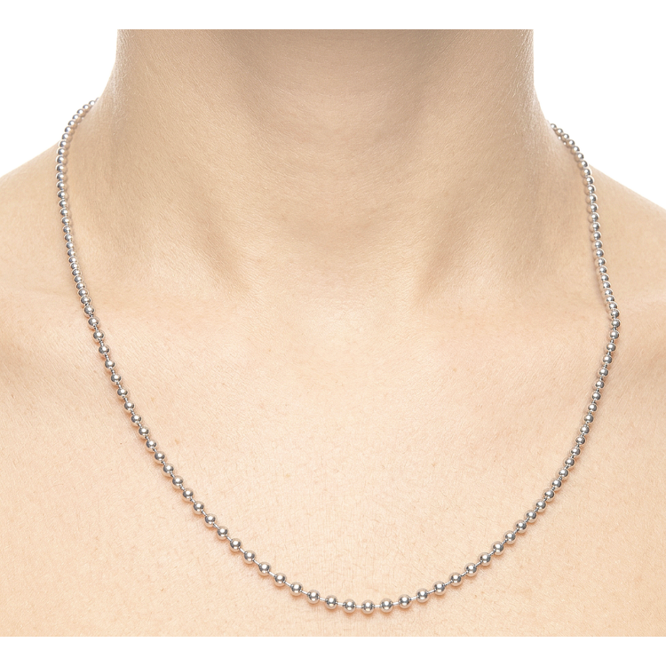 NSA|SILVER 925: Choker necklace dots balls balls 3.0 mm various lengths clear pattern bleached