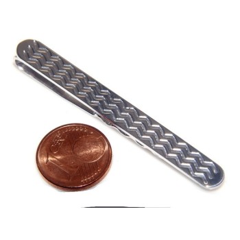 NSA|Portachiavi uomo o donna targa lavorata ovale lucida tutto in Argento 925 Massiccio 16 gr