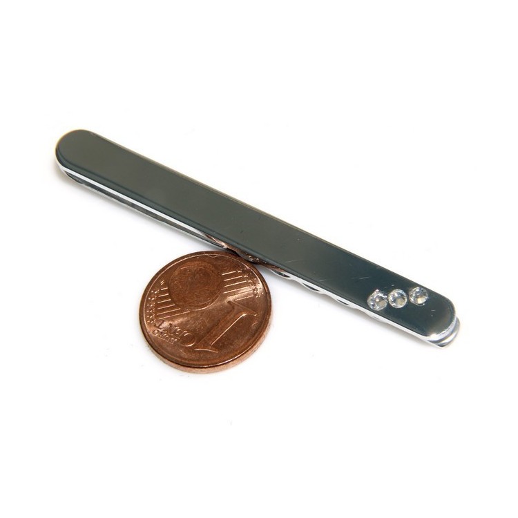 NSA|Portachiavi uomo o donna targa lavorata ovale lucida tutto in Argento 925 Massiccio 16 gr