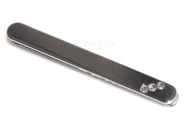 NSA|Keychain keyring man or woman plate machined oval glossy all 925 Silver Massif 16 gr