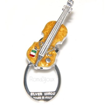 NSA|Keychain keyring man or woman plate machined oval glossy all 925 Silver Massif 16 gr