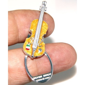 NSA|Keychain keyring man or woman plate machined oval glossy all 925 Silver Massif 16 gr