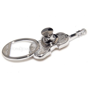 NSA|Keychain keyring man or woman plate machined oval glossy all 925 Silver Massif 16 gr