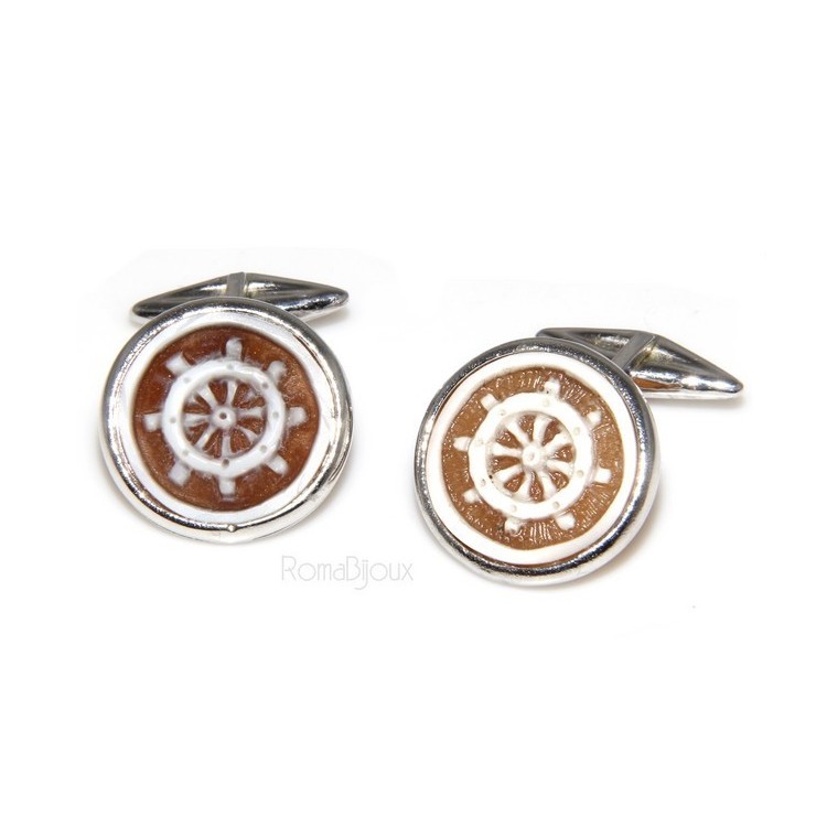 NSA|Mens Cufflinks for electric guitar shirt Silver 925 black enamel handmade