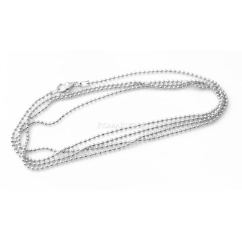 NSA|ARGENTO 925 : Girocollo collana pallini palline balls 1,8 mm varie lunghezze modello con trattamento di rodiatura