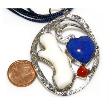 NSA|925: woman adjustable ring handmade with natural red coral star