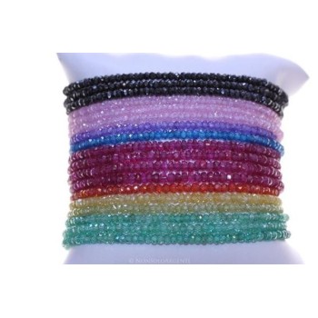 NSA|Argento 925 : Bracciale Donna semipreziosi pietre zirconi naturali chiusura magnete mis 18