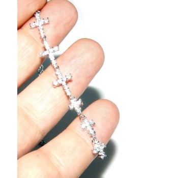 NSA|collana con centrale cuore doppio brillanti micropietre