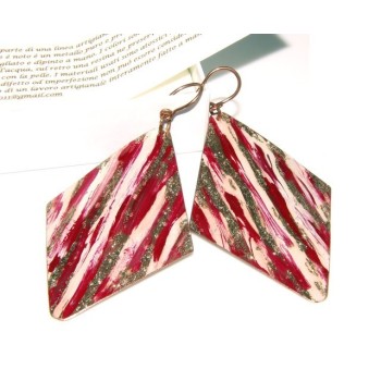 NSA|bracciale schiava alto donna rame smalti e glitter