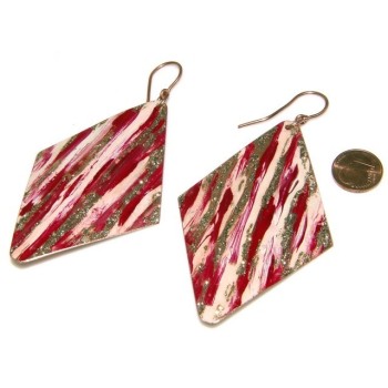 NSA|bracciale schiava alto donna rame smalti e glitter