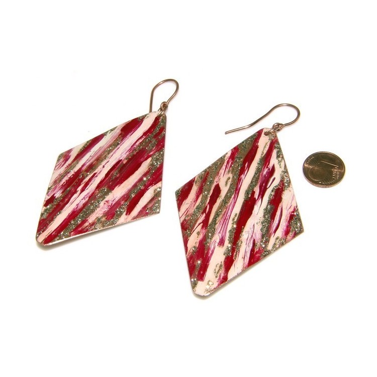 NSA|bracciale schiava alto donna rame smalti e glitter