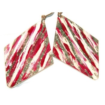 NSA|bracciale schiava alto donna rame smalti e glitter