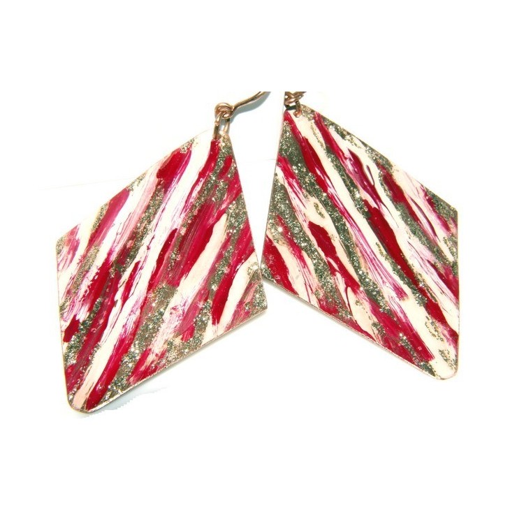 NSA|bracciale schiava alto donna rame smalti e glitter