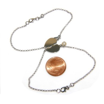 NSA|bracciale con medagliette incise a cuore