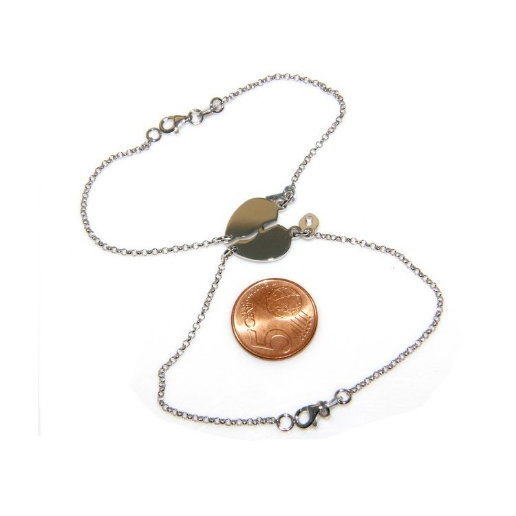 NSA|bracciale con medagliette incise a cuore