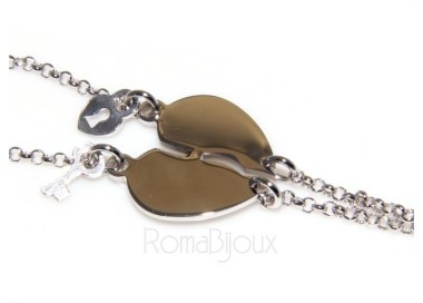 NSA|bracciale con medagliette incise a cuore