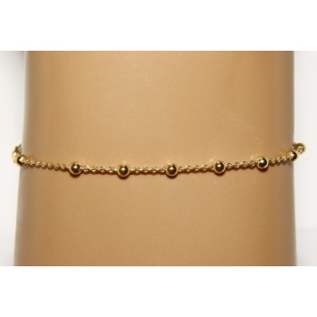 NSA|Bracciale rosario uomo o donna in Argento 925 croce liscia rod Oro bianco palline 4 mm mis 17