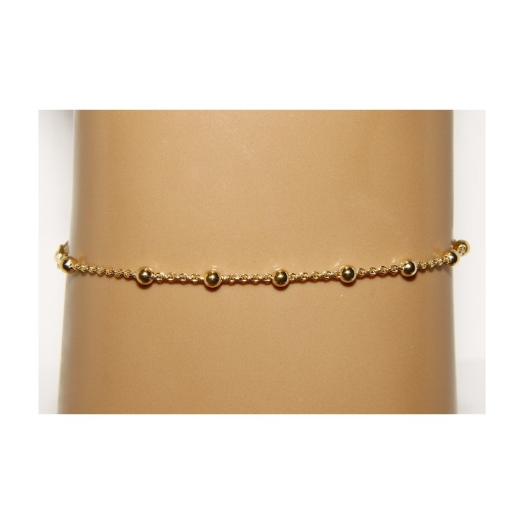 NSA|Bracciale rosario uomo o donna in Argento 925 croce liscia rod Oro bianco palline 4 mm mis 17