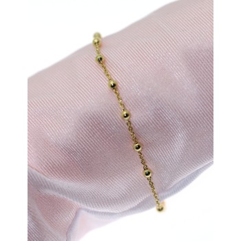 NSA|Bracciale rosario uomo o donna in Argento 925 croce liscia rod Oro giallo 16,50 - 20 cm