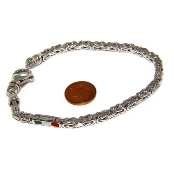 NSA|bracciale massiccio argento 925, made in italy