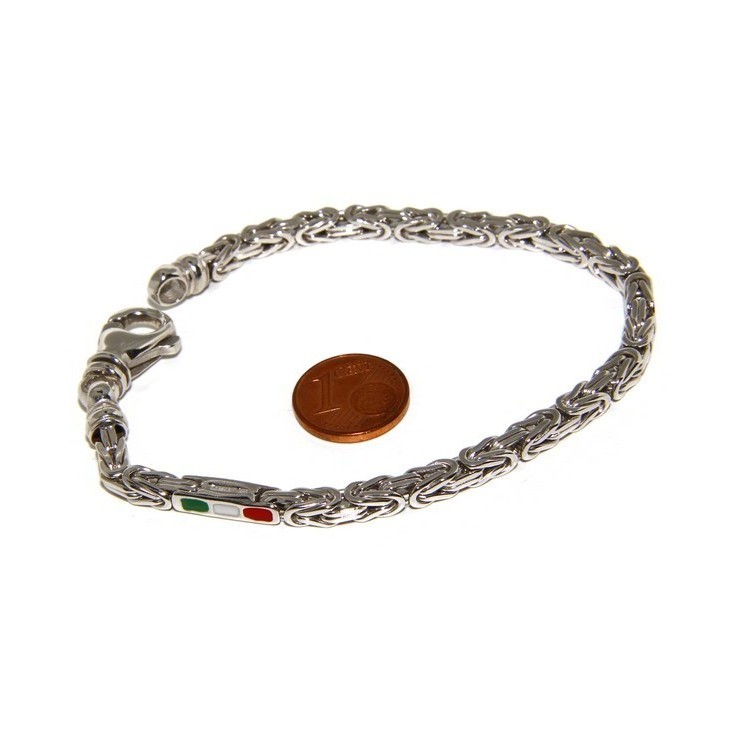 NSA|bracciale massiccio argento 925, made in italy