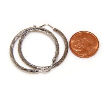 NSA|Argento 925 : orecchini uomo donna anelle cerchi cerchietti classici varie misure