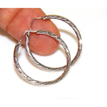 NSA|Argento 925 : orecchini uomo donna anelle cerchi cerchietti classici varie misure