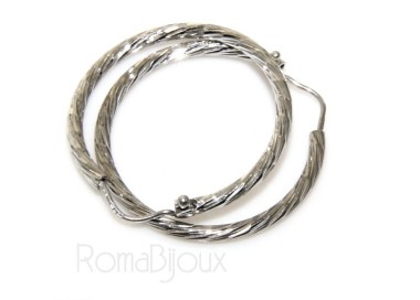 NSA|Argento 925 : orecchini uomo donna anelle cerchi cerchietti classici varie misure