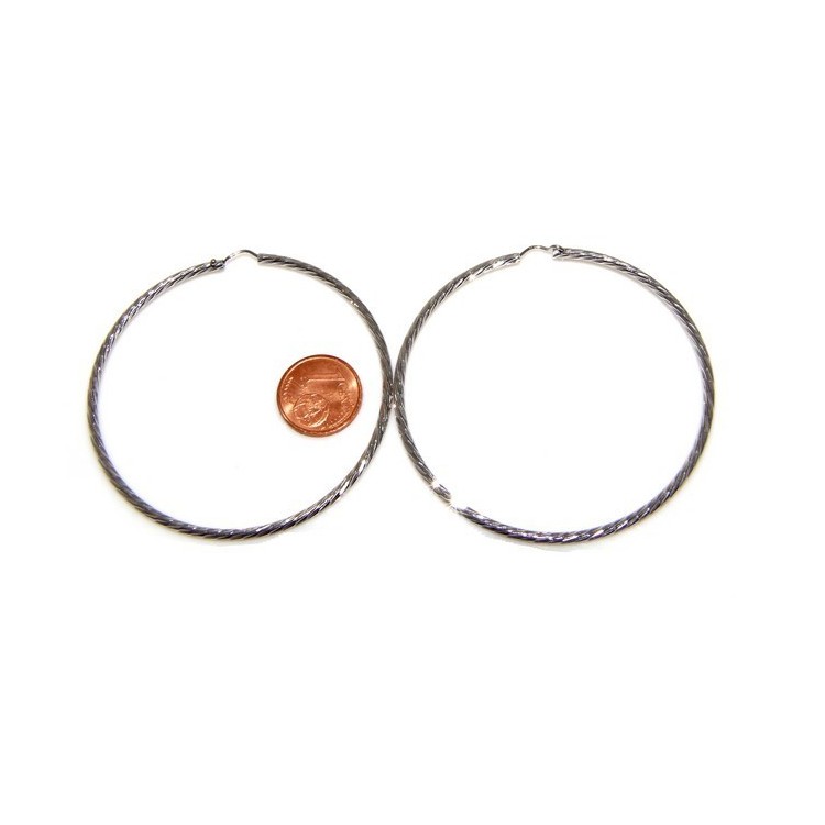 NSA|Argento 925 : orecchini uomo donna anelle cerchi cerchietti classici varie misure