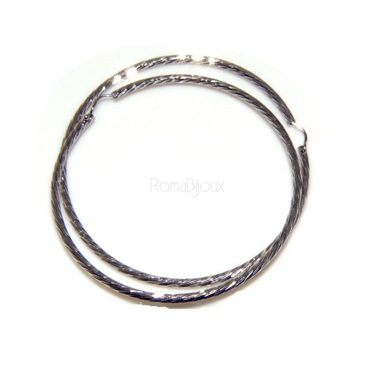 NSA|Argento 925 : orecchini uomo donna anelle cerchi cerchietti classici varie misure