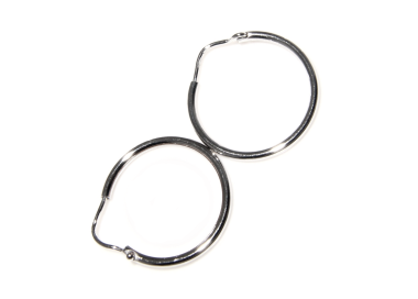 NSA|925: Women's earrings hoop circles classic smooth bushes 26.0 mm