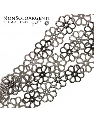 NonSoloArgenti|Argento 925 : completo filigrana Fiori Collana Orecchini e Bracciale palline