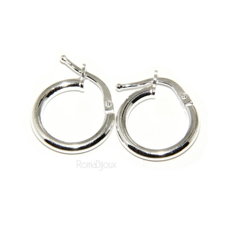 NSA|Argento 925 : orecchini uomo donna anelle cerchi cerchietti classici varie misure