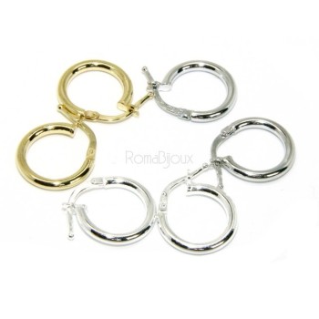 NSA|Argento 925 : orecchini uomo donna anelle cerchi cerchietti classici varie misure