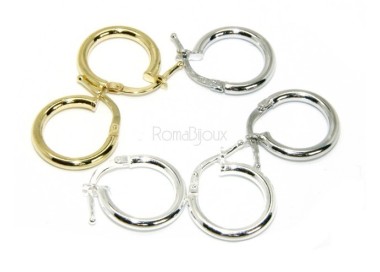 NSA|Argento 925 : orecchini uomo donna anelle cerchi cerchietti classici varie misure