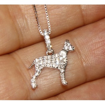 NSA|925: earrings man woman pin rottweiler dog collar zircons