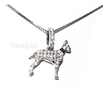 NSA|925: earrings man woman pin rottweiler dog collar zircons