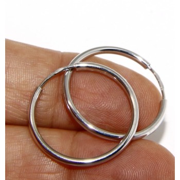 NSA|925: earrings woman anelle circles classic smooth bushings 25 mm