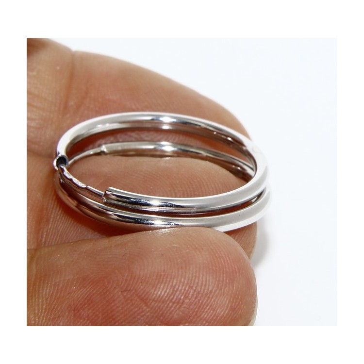NSA|925: earrings woman anelle circles classic smooth bushings 30 mm