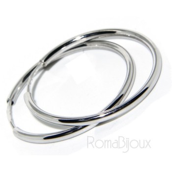 NSA|925: earrings woman anelle circles classic smooth bushings 30 mm
