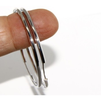 NSA|925: Women's earrings anelle circles classic smooth bushings 46 mm