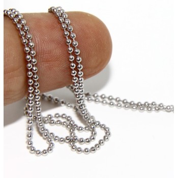 NSA|SILVER 925: Choker necklace dots balls balls 1.5 mm different model lengths rhodium-plated white gold effect