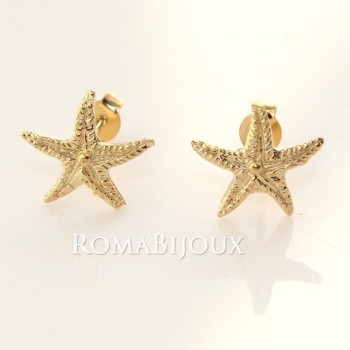NSA|starfish earrings 925 silver yellow gold bath